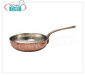 Technochef - Tinned COPPER hammered pan, 1 handle Hammered tin-plated copper pan, 1 handle, diameter 140 mm.