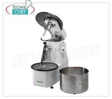 Fimar - 18 Kg Spiral Mixer with Liftable Head and Removable Bowl, mod.18CNS 18 Kg spiral mixer with liftable head and removable 22 lt bowl, V.400/3, Kw.0,75, Weight 68 Kg, dimensions mm.670x390x620h