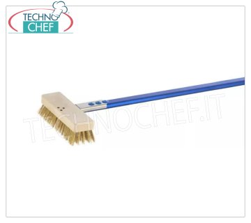 GIMETAL - Oven Brush with Brass Bristles - Mod.136503 Low brush for electric ovens with brass bristles, dim.cm 20x6, handle length cm 150.