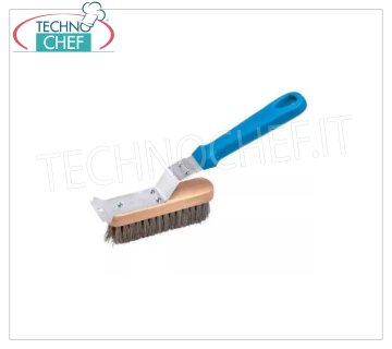 GIMETAL - Stainless steel brush with scraper - Mod.136504 Stainless steel brush with scraper, dim.cm 15x4x5h