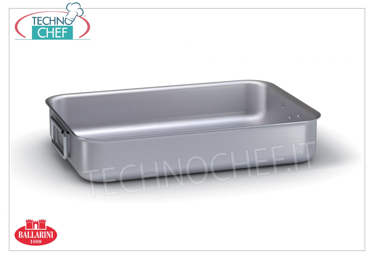 Grey 40x28x7 cm Ballarini Professional Roasting Dish High Aluminium 