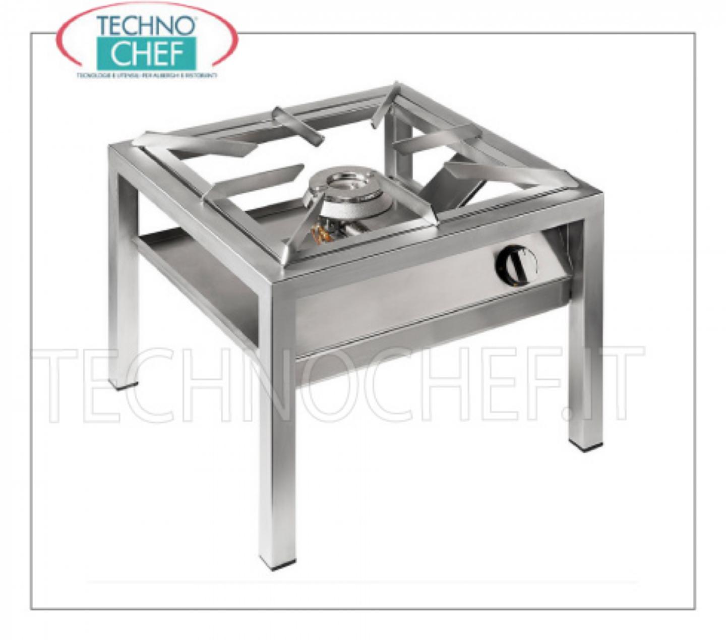 Technochef - Fornello a gas professionale da pavimento, 1 fuoco da Kw 14,  mod.SP6050L, Attrezzature per la cottura