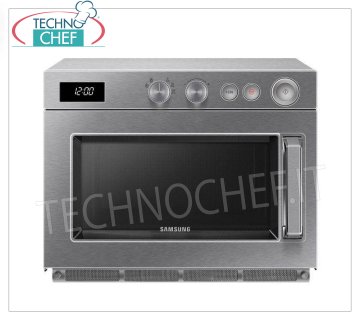 SAMSUNG - Professional Microwave Oven, Manual Controls, Power 1500 W, Chamber GN 2/3 cm 37x37 - mod. CM1519-UR SAMSUNG Professional microwave oven, with MANUAL CONTROLS, chamber mm.370x370x190h, suitable for GN 2/3 trays, power output 1.5 kW, 5 power levels, 2 magnetrons of 750 W, V.230/1, kW.3 ,00, weight 32 Kg, dim.mm.464x557x368h