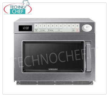 SAMSUNG - Professional microwave oven, Digital controls, Power 1500 W, Chamber GN 2/3 cm 37x37 - mod.CM1529-UR SAMSUNG Professional microwave oven, DIGITAL CONTROLS with 50 programs, chamber mm.370x370x190h suitable for GN 2/3 trays, power output 1.5 kW, 2 magnetrons of 750 W, V.230/1, kW.3.00, weight 32 Kg, dim.mm.464x557x368h