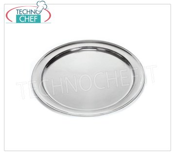 Stainless steel serving trays ROUND SERVING TRAY IN STAINLESS STEEL, DIAMETER CM.80