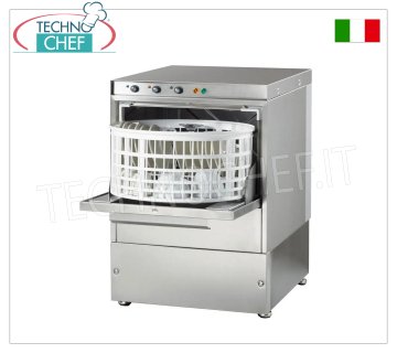 Electromechanical glass washer, round basket ⌀ 36 cm, max useful washing height 180 mm