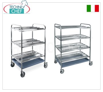 Dish/glass draining trolleys