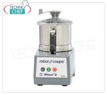 ROBOT COUPE - Blixer 2 Cutter-Homogenizer, 2.9 lt bowl, 1 speed, dim.mm 210x281x389h