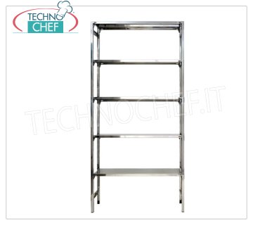 Stainless steel modular shelf unit, Smooth Shelves, Hook Assembly - H 250 