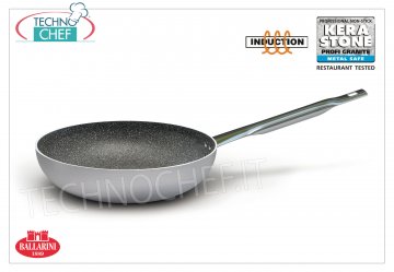 Ballarini - HIGH COUNTERSUNK PAN in NON-STICK Aluminum for INDUCTION, Professional FLARED HIGH `` JUMP '' PAN 1 handle, with HIGH QUALITY KERA STONE-PROFI GRANITE professional NON-STICK coating, SERIES 2800, suitable for INDUCTION PLATES in HIGH THICKNESS ALUMINUM 5 mm, diameter mm.280, high mm .70