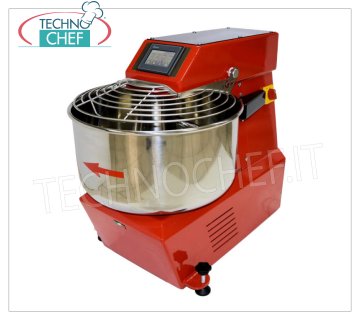 42 kg HIGH HYDRATION SPIRAL MIXER, 50 lt bowl, 2 SPEEDS - 2 Motors, Bowl rotation reversal, mod.3000/R422 REVOLUTION Spiral mixer for HIGH HYDRATION DOUGH of 42 kg, 50 lt bowl, 2 SPEEDS - 2 Motors, CONTINUOUS VARIATOR for bowl and spiral, Invers. rotation bowl, Spaccapasta with THERMAL SENSOR, V.400/3+N, Kw.2,57, Weight 135 Kg, dim. c.822x530x751h