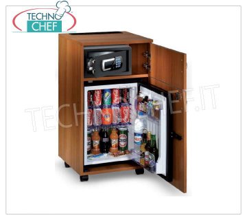 Technochef - Frigor Minibar for hotel room with cabinet and storage compartment, lt. 40, Frigor minibar for hotel room inserted in cabinet with storage compartment, capacity 40 lt, temperature + 8 ° / + 14 ° C, V.230 / 1, Kw.0.06-0.075, Weight 40 Kg, dim.mm.947x500x495h