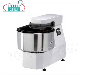 FIMAR - 25 Kg Spiral Mixer, LIGHT Line, mod.30LN 25 kg spiral mixer, LIGHT line with 30 liter bowl, 25 kg dough capacity, LIGHT LN line, suitable for soft dough, THREE-PHASE, V. 400/3, kw 0.75, weight 96 kg, dim. mm 415x763x753h