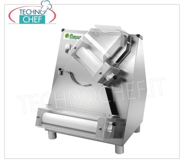 FIMAR - Stainless steel pizza dough roller with two pairs of 320 mm inclined rollers