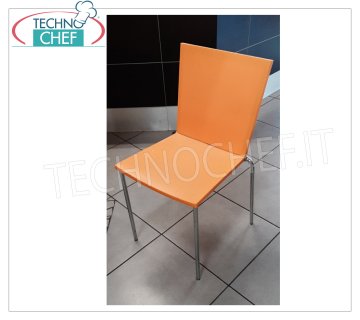 Chair for dining room, metal frame, stackable, available in 100 pieces - EXCELLENT CONDITION - Information SIMONE, 347 3636230. Chair for restaurant dining room with metal frame, stackable, seat in plastic material, dim.cm.45x47x82h - UNIT PRICE - Available in 100 pieces