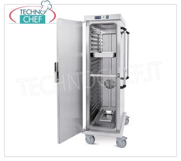 Technochef - VENTILATED HOT TROLLEY for temperature maintenance 20 TRAYS GN 1/1, Mod.3411-20GS HOT TROLLEY Ventilated for Temperature Maintenance, capacity 20 TRAYS GN 1/1 (mm.325x530), temp.+65°/+90° - SUPPORTS with PRINTED GUIDES pitch 5,5 mm, HUMIDIFIER, V.230/1, Kw .1,6, dim.mm.480x800x1660h