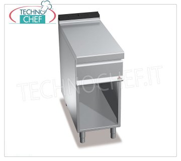 TECHNOCHEF - NEUTRAL TOP on OPEN COMPARTMENT, 1 module of 400 mm, Mod.N9T4M NEUTRAL TOP on OPEN COMPARTMENT, BERTOS, MAXIMA 900 Line, WORKING Series, 1 module of 400 mm, Weight 35 Kg, dim.mm.400x900x900h