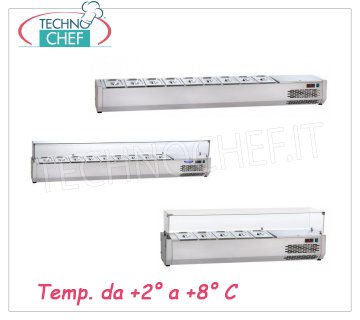 Refrigerated countertops pizza topping rails 