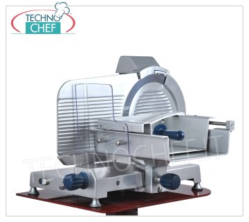 TECHNOCHEF - Manual Flywheel Slicer, blade Ø 300 mm, Professional, Mod.300 / 10 FLYWHEEL manual slicer, blade diameter 300 mm, standard color RED or customizable in the RAL Scale, weight 44.5 kg, dim.mm.775x570x680h