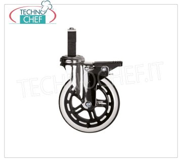 Technochef - SET 4 ELASTIC WHEELS, 2 with BRAKE