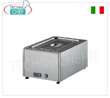Technochef - ELECTRIC TABLE BAIN MARIE, Capacity 1 x GN 1/1, mod.357.A Electric table bain-marie, capacity 1 GN 1/1 tray - h 150 mm (excluded), digital thermostat 30-90°C, V.230/1, Kw.1.5, dim.mm.590x430x300h