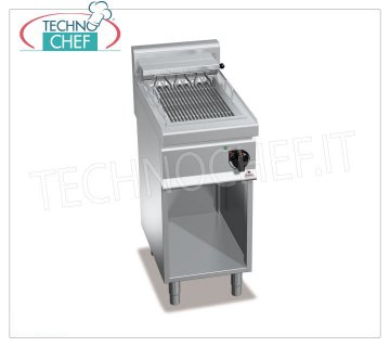TECHNOCHEF - ELECTRIC GRILL, 1 module on OPEN COMPARTMENT, Kw.4,08, Mod.E7CG40M ELECTRIC GRILL, BERTOS, MACROS 700 Line, ELECTRIC GRILL Series, 1 module on OPEN COMPARTMENT, V.400/3+N, Kw.4,08, Weight 49 Kg, dim.mm.400x700x900h