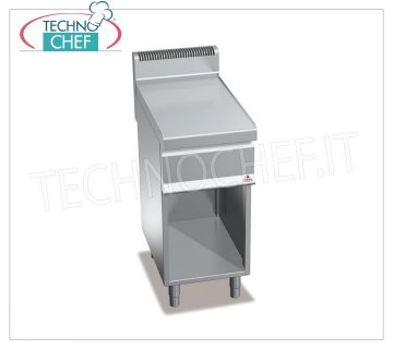 TECHNOCHEF - NEUTRAL TOP on OPEN COMPARTMENT with DRAWER, 1 400 mm module, Mod.N7T4MC NEUTRAL TOP on OPEN COMPARTMENT with PULL-OUT DRAWER, BERTOS, MACROS 700 Line, WORKING Series, 1 module of 400 mm, Weight 26 Kg, dim.mm.400x700x900h