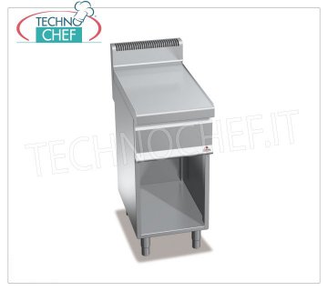 TECHNOCHEF - NEUTRAL TOP on OPEN CABINET with DRAWER, 1 module of 400 mm, Mod.N7T4MC NEUTRAL TOP on OPEN CABINET with EXTRACTABLE DRAWER, BERTOS, MACROS 700 Line, WORKING Series, 1 module of 400 mm, Weight 26 Kg, dim.mm.400x700x900h