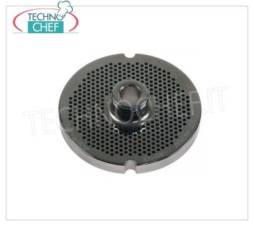 PERFORATED MOLD-PLATE in STAINLESS STEEL 304 for MEAT MINCER Type 8 Stainless steel mold-plate for meat mincer Type 8, with 2 mm diameter holes.