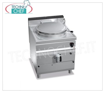 TECHNOCHEF - 150 lt Cylindrical Gas Pot, Direct Heating, Mod.G9P15D 150 lt. GAS CYLINDRICAL BOILER, BERTOS, MAXIMA 900 Line, HIGH-TECH Series, with direct heating, thermal power Kw.20,9, Weight 118 Kg, dim.mm.800x900x900h