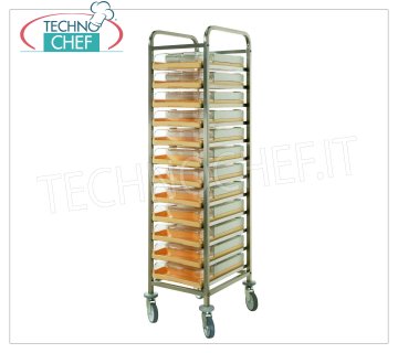 Stainless steel trolley 24 places