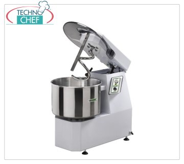 Fimar - 50 Kg Spiral Mixer with Liftable Head and Fixed Bowl, 2 SPEED - V. 400/3, mod. 50FN 50 kg spiral mixer with lifting head and fixed 62 liter bowl - V.400/3, 2.2 kW, weight 209 kg, dimensions mm.920x530x940h