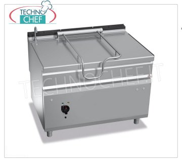 Technochef - Electric Bratt Pan, Motorized Overturning, Capacity lt.120, Mod.E9BR12/I+RM Electric tilting bratt pan, BERTOS, MAXIMA 900 Line, MAXI-120 Series, with 120 l stainless steel tank, motorized tilting, V.400/3+N, Kw.14,4, Weight 205 Kg, dim.mm.1200x900x900h