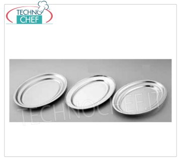Stainless steel serving trays OVAL TRAY IN 18/0 STAINLESS STEEL