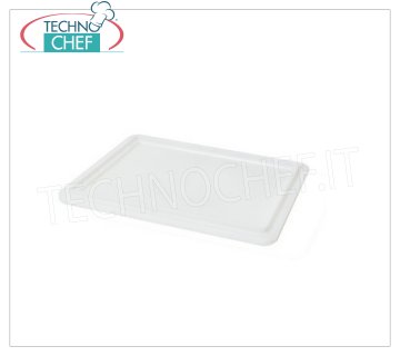 Lid for box dough-loaves pizza 40x30 cm, White color White food-grade polyethylene lid for bread-dough boxes, dim.mm.400x300x20h
