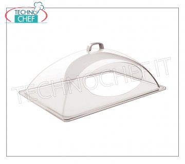 Lids for buffets Lid for buffet with front window opening in transparent SAN acrylic, GN 1/1, dimensions 540x330x200h mm