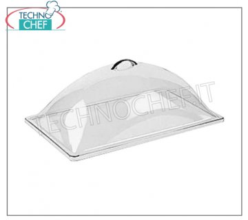 Lids for buffets Closed lid for buffet in transparent SAN acrylic, GN 1/1, dimensions 540x330x200h mm