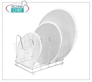 Table-rack pizza-pastry table, art. 41771-96 Horizontal pizza table rack-holder for 96 screens, in stainless steel, capacity 96 screens