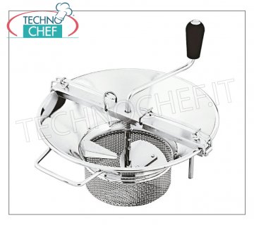Food mill Manual stainless steel tray, Diameter Cm.37, with grid mm.3