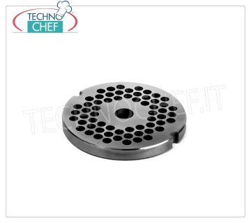 PERFORATED MOLD-PLATE in STAINLESS STEEL 304 for MEAT MINCER Type 32 Stainless steel mold plate for meat mincer Type 32, with 8 mm diameter holes.