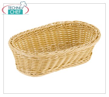 Bread baskets Oval Bread Basket, made of Polypropylene / Polyrattan, stackable, dishwasher safe, dimensions 24x17x8h cm