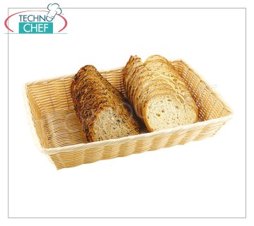Bread baskets Rectangular Bread Basket, made of Polypropylene / Polyrattan, stackable, dishwasher safe, available in 3 sizes