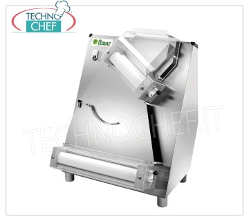 FIMAR - Stainless steel pizza dough roller with two pairs of 420 mm inclined rollers