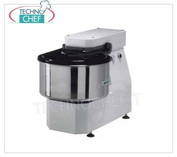 FIMAR - Technochef, Spiral mixer with 22 lt bowl, Mod.20LN Spiral mixer, FIMAR brand, with head and 22 liter fixed bowl, 16 kg dough capacity, LIGHT LN line, suitable for soft dough, THREE-PHASE, V. 400/3, kw 0.55, weight 45 kg, dim . 380x600x560h mm