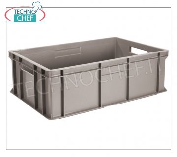 Stackable polyethylene containers for storage and transport, 60x40 cm - complete range Stackable container in polyethylene 60x40 cm, with closed bottom and sides, COMPLETE RANGE