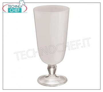 Tall transparent ice cream cups Tall ice cream cup in solid methylstyrene, diameter 10x10h cm - sold in quantities of 6 pieces