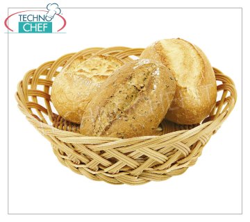 Bread baskets Round bread basket, made of Polypropylene / Polyrattan, stackable, dishwasher safe, dimensions 23x7h cm