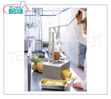 Manual vegetable cutters for pineapple Peeler / empty Pineapple, in stainless steel, blade and presser diameter 89 mm, dimensions 450x390x720h mm