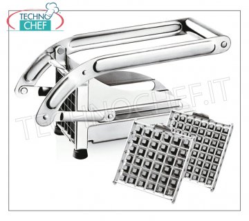 Manual vegetable cutters Potato cutter, ideal for French fries, with two cutting squares: 9x9 and 12x12 cm, dimensions 260x90x125h mm