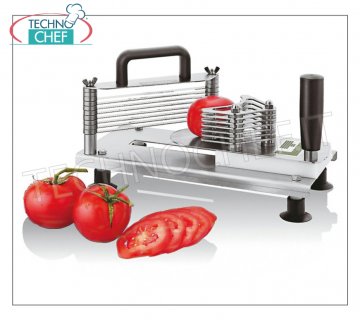 Manual vegetable cutters Tomato slicer in stainless steel, dishwasher safe, cutting thickness 5.5 mm, dimensions 300x140x180h mm
